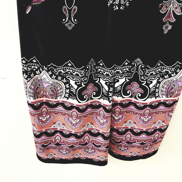 London Times // Black & Pink Paisley Shift Dress - Picture 5 of 6